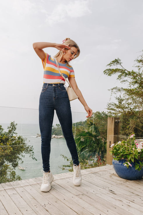 Calça Jeans Total Stretch 360° jeans escuro 💫