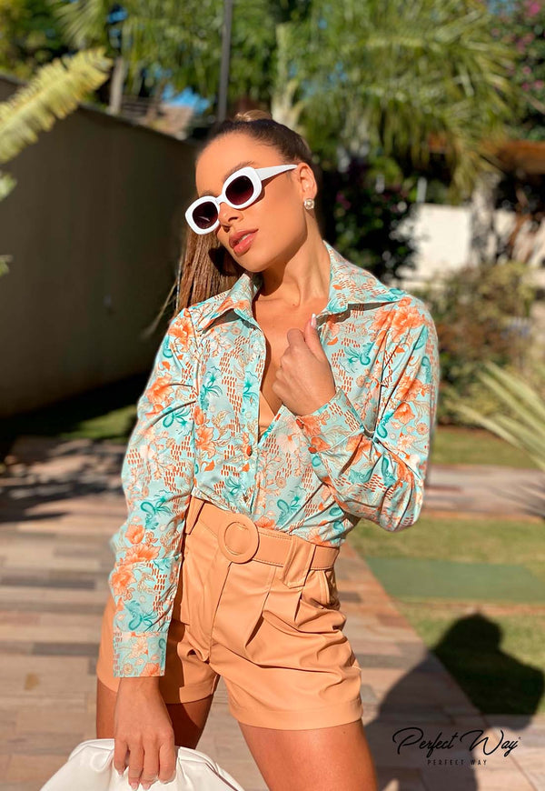 CAMISA COM ESTAMPA PERFECT WAY MV213239💫