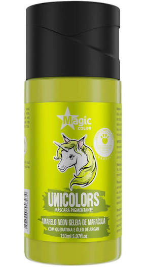 Máscara Pigmentante Magic Color Unicolors Amarelo Neon Geleia de Maracujá 150ml