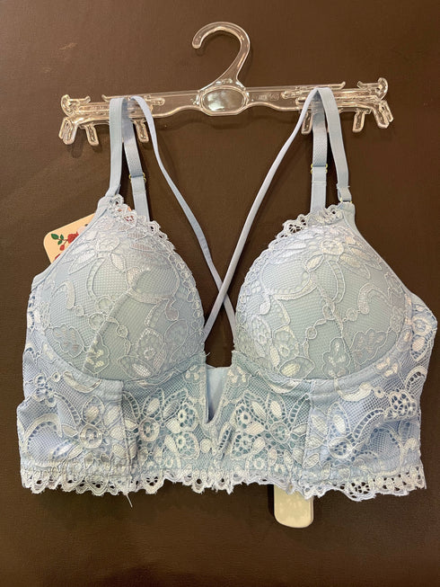 Sutiã decote V na cor azul bebê Karícia