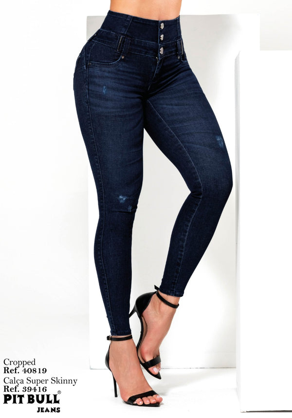 Calça Jeans Super skinny cintura alta pitbull 39416 💫