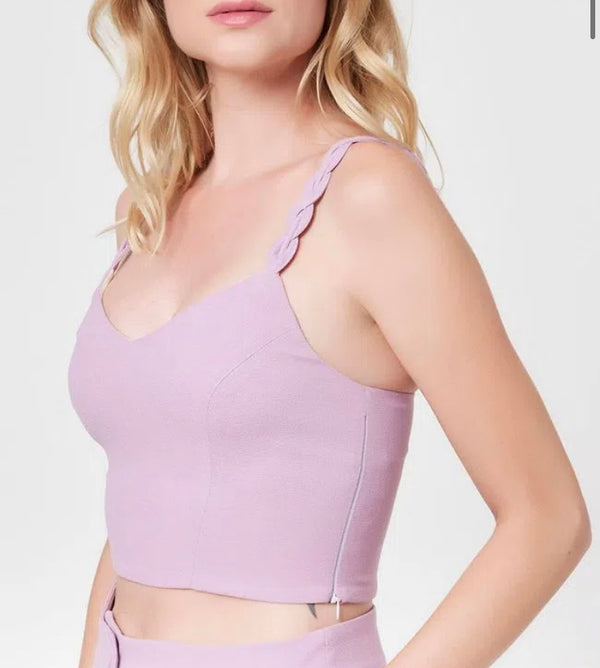 BLUSA CROPPED LILÁS ALÇA TRANÇADA💫