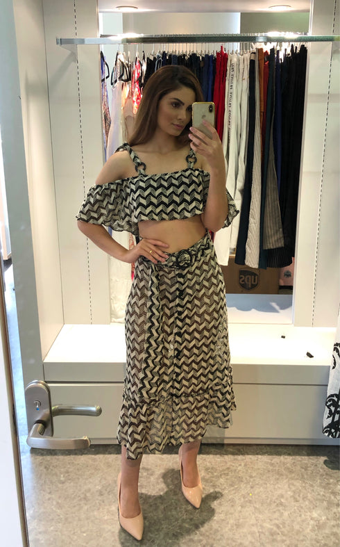 Conjunto Cropped + saia - MondaBelle💫