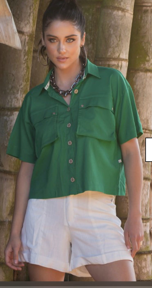 Camisa cropped feminina💫