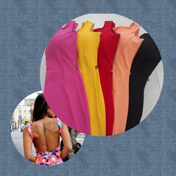 Vestido decotado Sneth 15193