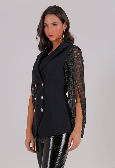 Blazer com Fenda Na Manga LI018033 💫