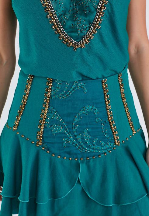 Conjunto Bordado + Short Saia Perfect way NV015229️💫