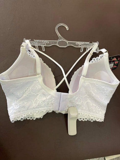 Sutiã decote V na cor branco Karícia