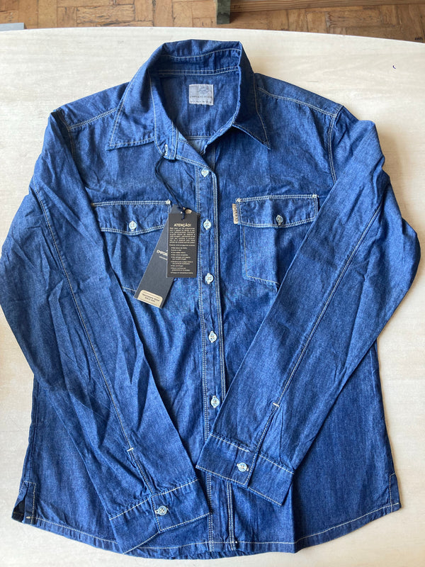 Camisa Jeans Masculina Slim