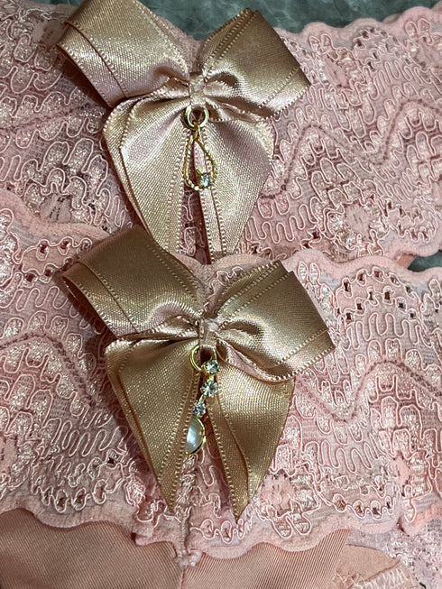 …Calcinha fio microfibra renda laço bijouteria